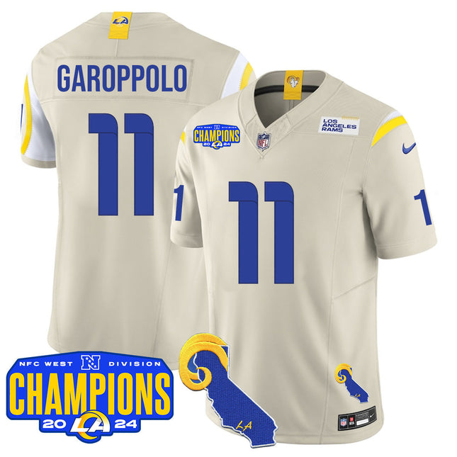 Men's Los Angeles Rams 2024 NFC West Division Champions Jersey - All Stitched