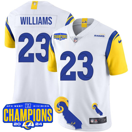 Men's Los Angeles Rams 2024 NFC West Division Champions Jersey - All Stitched