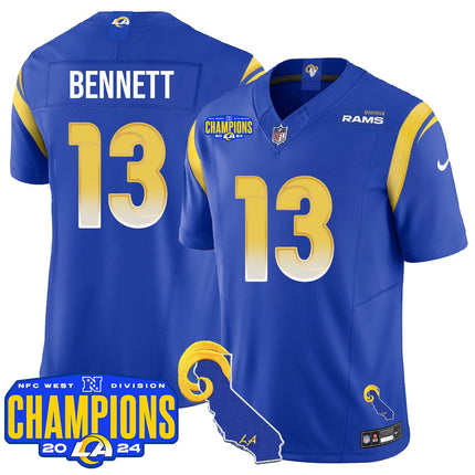 Men's Los Angeles Rams 2024 NFC West Division Champions Jersey - All Stitched