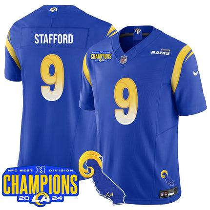 Men's Los Angeles Rams 2024 NFC West Division Champions Jersey - All Stitched