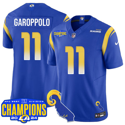 Men's Los Angeles Rams 2024 NFC West Division Champions Jersey - All Stitched