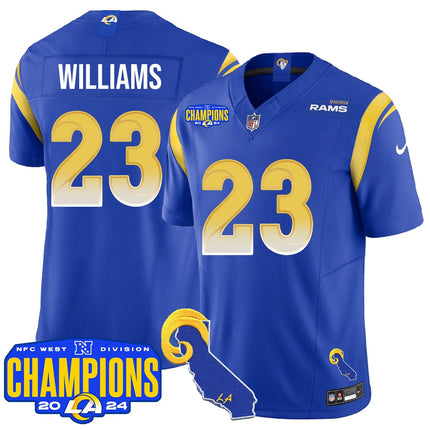 Men's Los Angeles Rams 2024 NFC West Division Champions Jersey - All Stitched