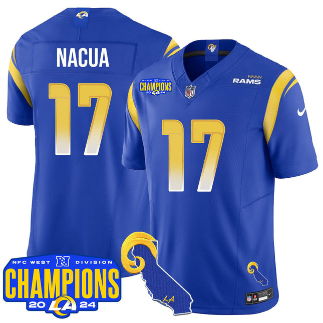 Men's Los Angeles Rams 2024 NFC West Division Champions Jersey - All Stitched