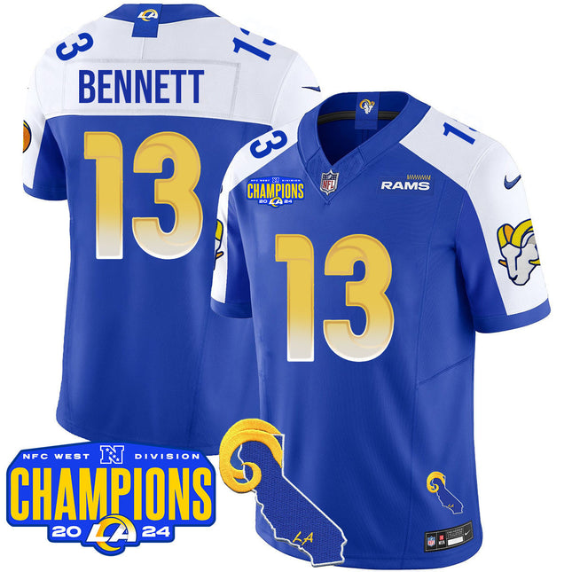 Men's Los Angeles Rams 2024 NFC West Division Champions Jersey - All Stitched