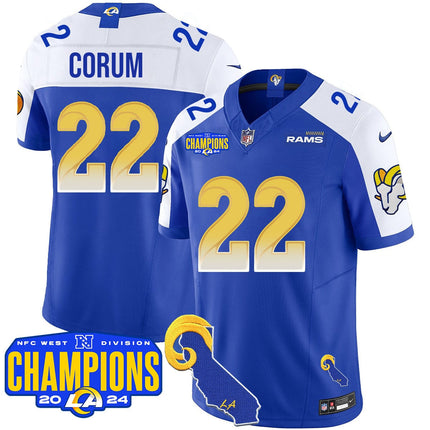 Men's Los Angeles Rams 2024 NFC West Division Champions Jersey - All Stitched