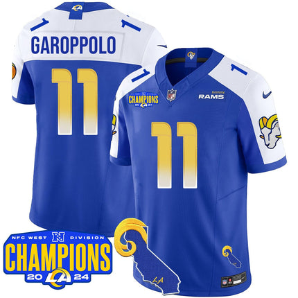 Men's Los Angeles Rams 2024 NFC West Division Champions Jersey - All Stitched