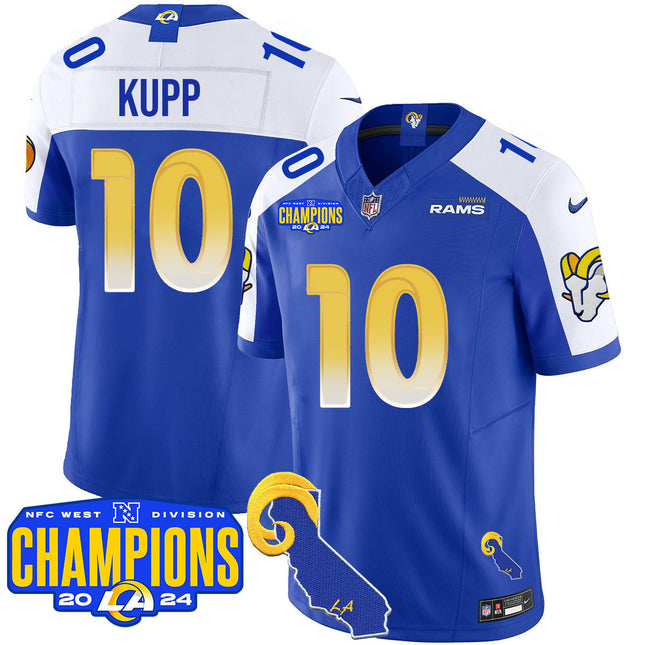 Men's Los Angeles Rams 2024 NFC West Division Champions Jersey - All Stitched