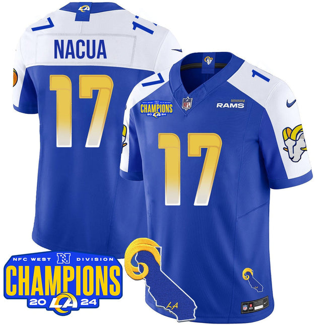 Men's Los Angeles Rams 2024 NFC West Division Champions Jersey - All Stitched