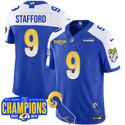 Men's Los Angeles Rams 2024 NFC West Division Champions Jersey - All Stitched