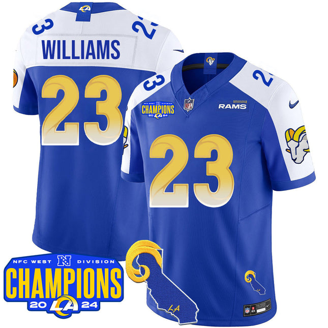 Men's Los Angeles Rams 2024 NFC West Division Champions Jersey - All Stitched