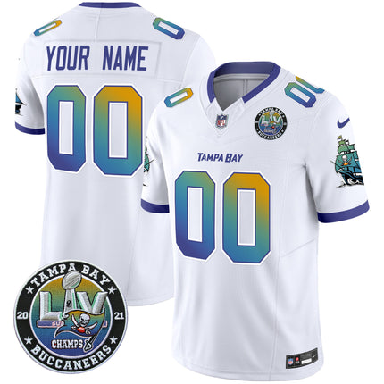 Custom Gender/Name Buccaneers Tampa City Super Bowl LIV Patch Vapor Limited Jersey - All Stitched