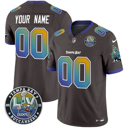 Custom Gender/Name Buccaneers Tampa City Super Bowl LIV Patch Vapor Limited Jersey - All Stitched