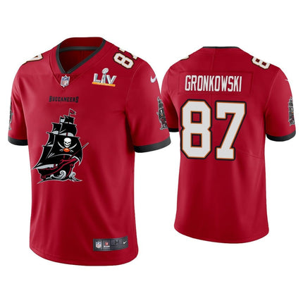 Rob Gronkowski Tampa Bay Buccaneers Super Bowl LV Champions Team Logo Jersey - All Stitched