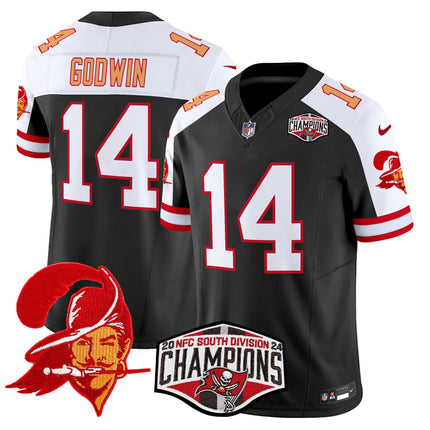 Men's Tampa Bay Buccaneers Throwback 2024 NFC South Division Champions Patch Vapor Limited Jersey - All Stitched