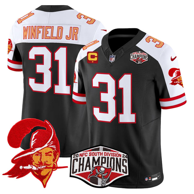 Men's Tampa Bay Buccaneers Throwback 2024 NFC South Division Champions Patch Vapor Limited Jersey - All Stitched