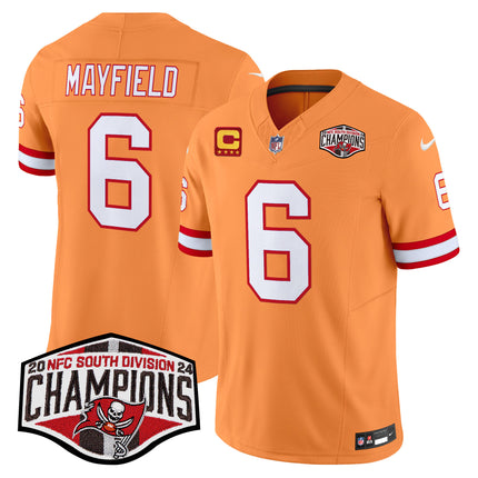 Men's Tampa Bay Buccaneers Throwback 2024 NFC South Division Champions Patch Vapor Limited Jersey - All Stitched