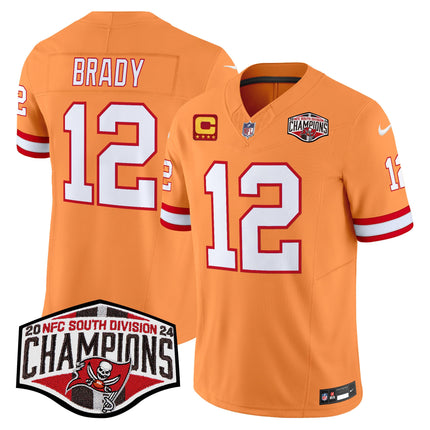 Men's Tampa Bay Buccaneers Throwback 2024 NFC South Division Champions Patch Vapor Limited Jersey - All Stitched