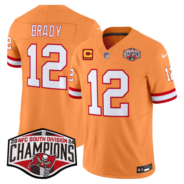 Men's Tampa Bay Buccaneers Throwback 2024 NFC South Division Champions Patch Vapor Limited Jersey - All Stitched