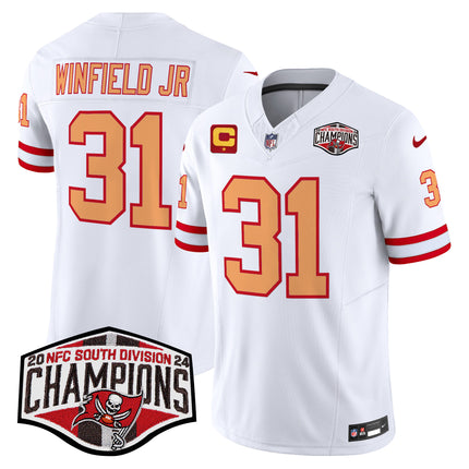Men's Tampa Bay Buccaneers Throwback 2024 NFC South Division Champions Patch Vapor Limited Jersey - All Stitched