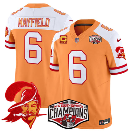 Men's Tampa Bay Buccaneers Throwback 2024 NFC South Division Champions Patch Vapor Limited Jersey - All Stitched