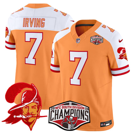 Men's Tampa Bay Buccaneers Throwback 2024 NFC South Division Champions Patch Vapor Limited Jersey - All Stitched