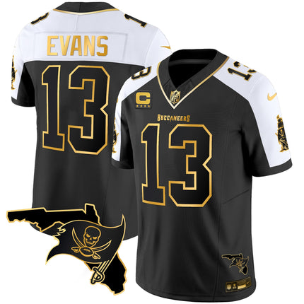 Men's Buccaneers Florida Patch Vapor Gold Jersey - All Stitched