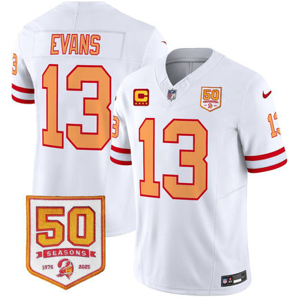 Men's Tampa Bay Buccaneers Throwback 50th Season Patch Vapor Limited Jersey - All Stitched