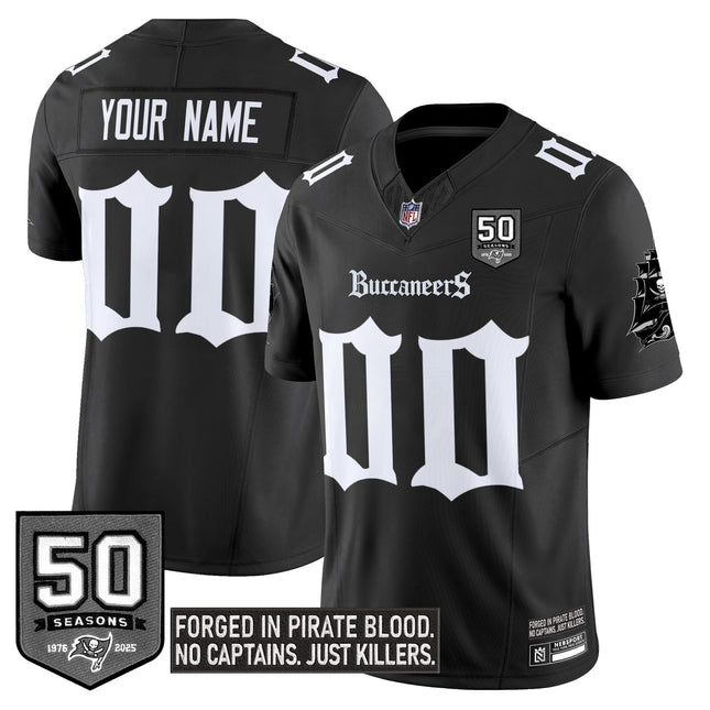 Tampa Bay Buccaneers 'Gothic Pirate Shadows Edition' Limited Custom Jersey - All Stitched