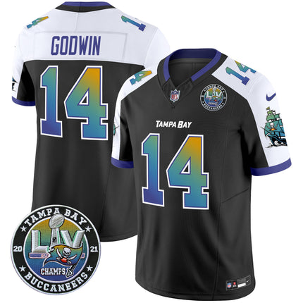 Men's Buccaneers Tampa City Super Bowl LIV Patch Vapor Limited Jersey - All Stitched