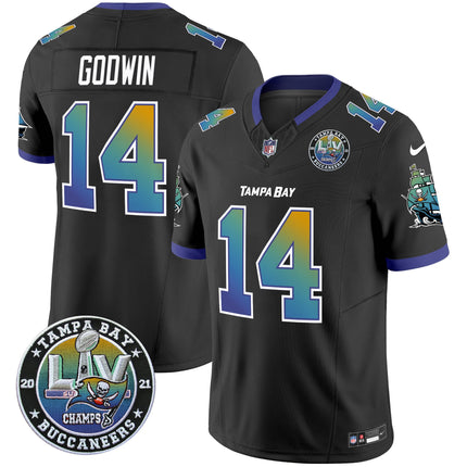 Men's Buccaneers Tampa City Super Bowl LIV Patch Vapor Limited Jersey - All Stitched