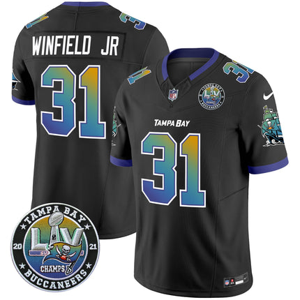 Men's Buccaneers Tampa City Super Bowl LIV Patch Vapor Limited Jersey - All Stitched