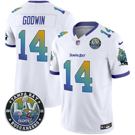 Men's Buccaneers Tampa City Super Bowl LIV Patch Vapor Limited Jersey - All Stitched