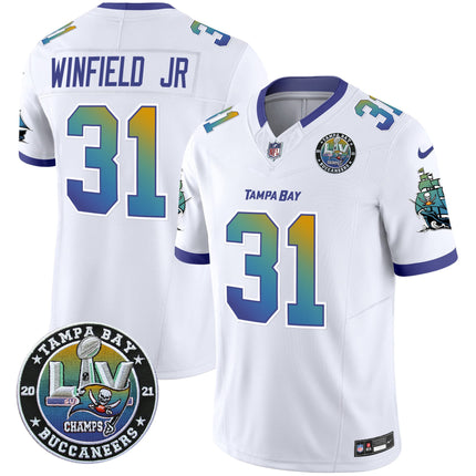 Men's Buccaneers Tampa City Super Bowl LIV Patch Vapor Limited Jersey - All Stitched