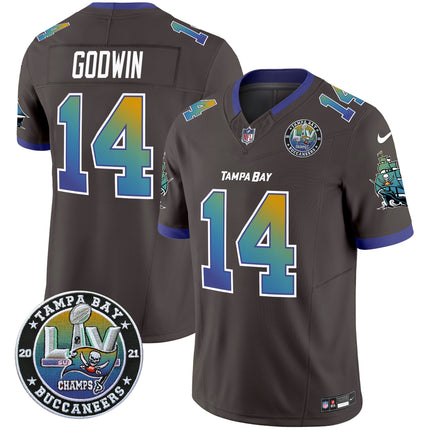 Men's Buccaneers Tampa City Super Bowl LIV Patch Vapor Limited Jersey - All Stitched