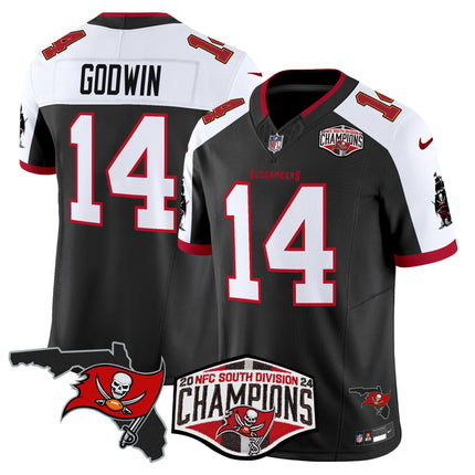 Men's Buccaneers 2024 NFC South Division Champions Patch Vapor Limited Jersey - All Stitched