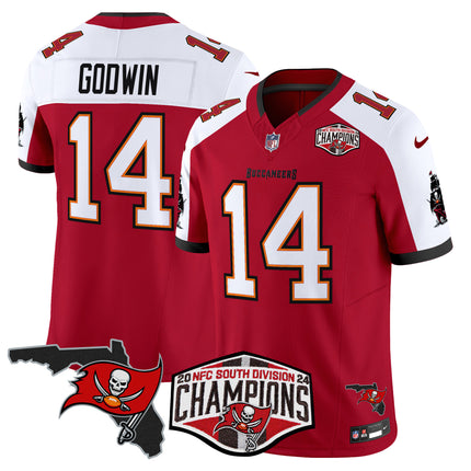 Men's Buccaneers 2024 NFC South Division Champions Patch Vapor Limited Jersey - All Stitched