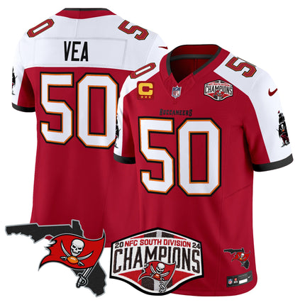 Men's Buccaneers 2024 NFC South Division Champions Patch Vapor Limited Jersey - All Stitched