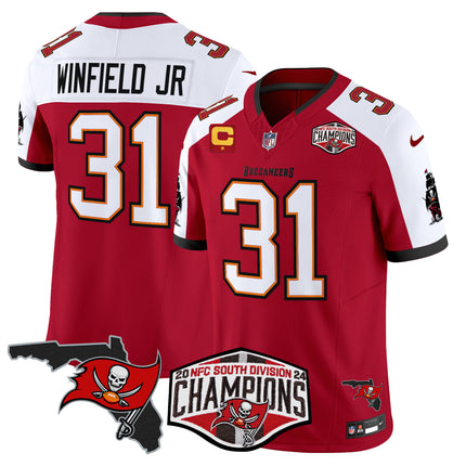 Men's Buccaneers 2024 NFC South Division Champions Patch Vapor Limited Jersey - All Stitched
