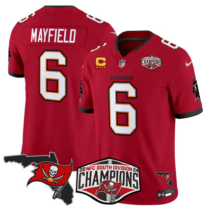 Men's Buccaneers 2024 NFC South Division Champions Patch Vapor Limited Jersey - All Stitched