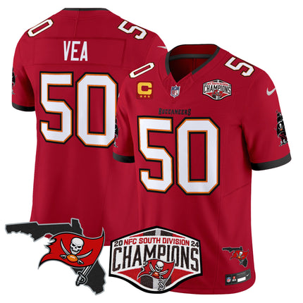 Men's Buccaneers 2024 NFC South Division Champions Patch Vapor Limited Jersey - All Stitched