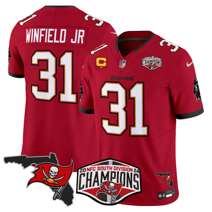 Men's Buccaneers 2024 NFC South Division Champions Patch Vapor Limited Jersey - All Stitched