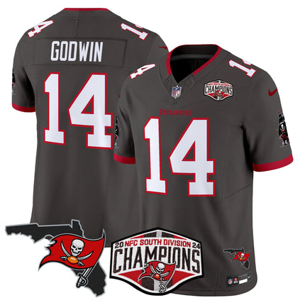 Men's Buccaneers 2024 NFC South Division Champions Patch Vapor Limited Jersey - All Stitched