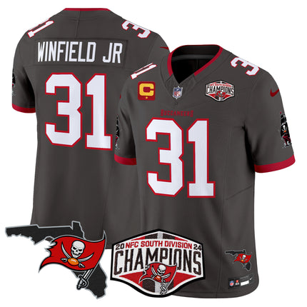 Men's Buccaneers 2024 NFC South Division Champions Patch Vapor Limited Jersey - All Stitched
