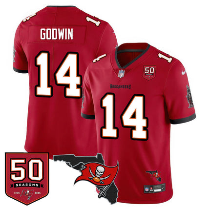 Men's Tampa Bay Buccaneers 50th Season Limited Jersey - All Stitched