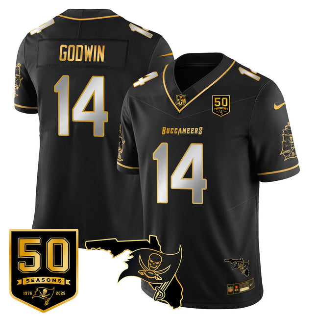 Men's Tampa Bay Buccaneers 50th Season Limited Jersey - All Stitched