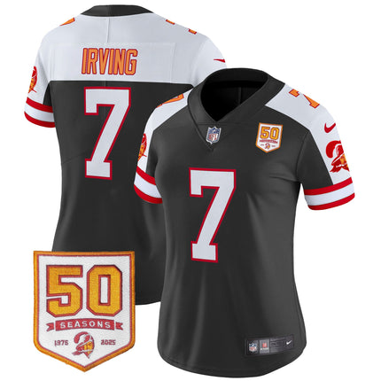 Women's Tampa Bay Buccaneers Throwback 50th Season Patch Vapor Limited Jersey - All Stitched