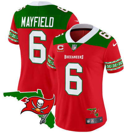 Women's Buccaneers 2024 Christmas Vapor Limited Jersey - All Stitched