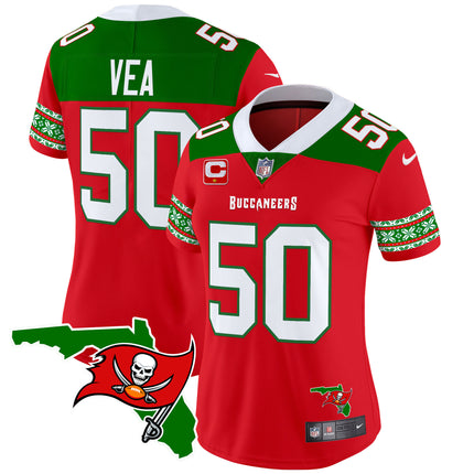 Women's Buccaneers 2024 Christmas Vapor Limited Jersey - All Stitched