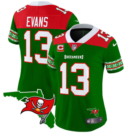 Women's Buccaneers 2024 Christmas Vapor Limited Jersey - All Stitched