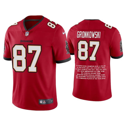 Rob Gronkowski Tampa Bay Buccaneers Career Highlight Limited Edition Jersey - Stitched